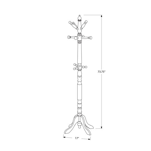 Astoria Grand Coat Rack, Hall Tree, Free Standing, 11 Hooks, Entryway